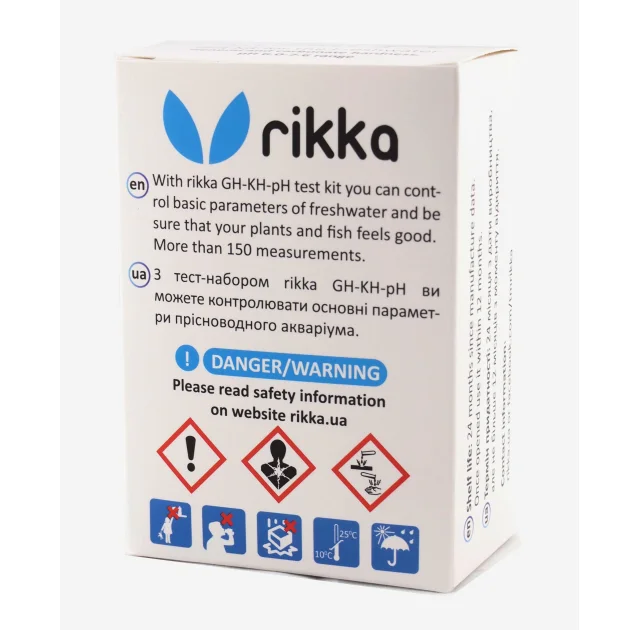 Тест Rikka набір для прісної води GH-KH-pH (TK-102)