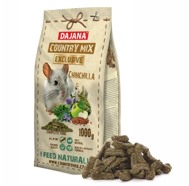 Корм Dajana Pet Country Mix Exclusive для шиншилл, 1 кг