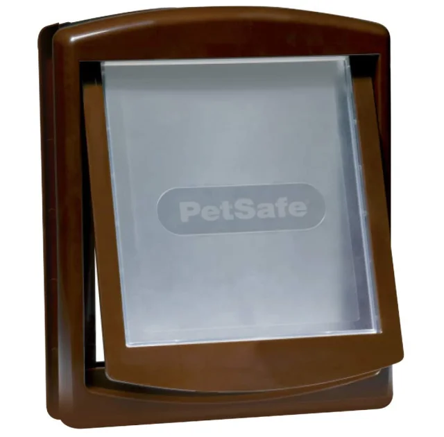 Пластиковая дверь PetSafe для собак до 18 кг, для входной двери, коричневая, 35.2×29.4 см