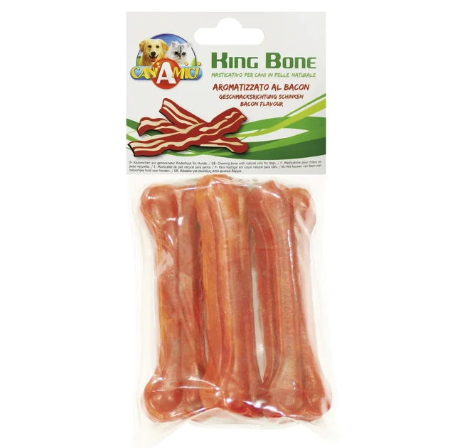 Кость Croci King Bone Bacon для собак, 13 см, 60 г, 4 шт