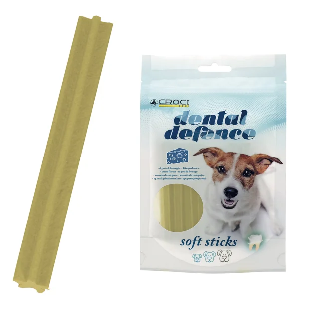 Ласощі Croci Dental Defence Soft Stick для собак, з сиром, 80 г, 10 пач. / Уп, ціна за пачку