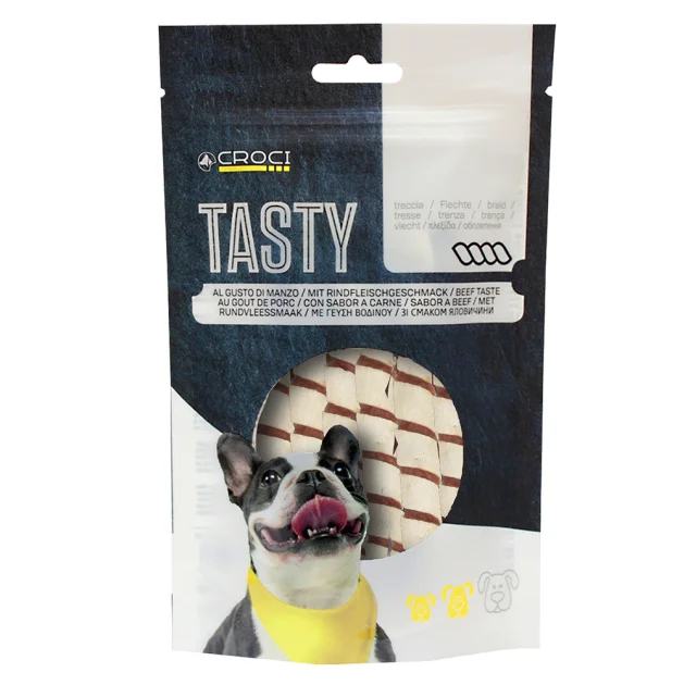 Ласощі кручений стик Croci Tasty для собак, качка з тріскою, 80 г, 12 пач. / Уп, ціна за пачку