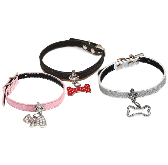 Ошейник Croci Charm, для собак, экокожа, стразы, цвета в ассортименте, 1×30 см