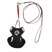 Набор Croci Hiking Parure для собак, шлея+поводок, нейлон, размер L, черный, 26-30/41-47 см