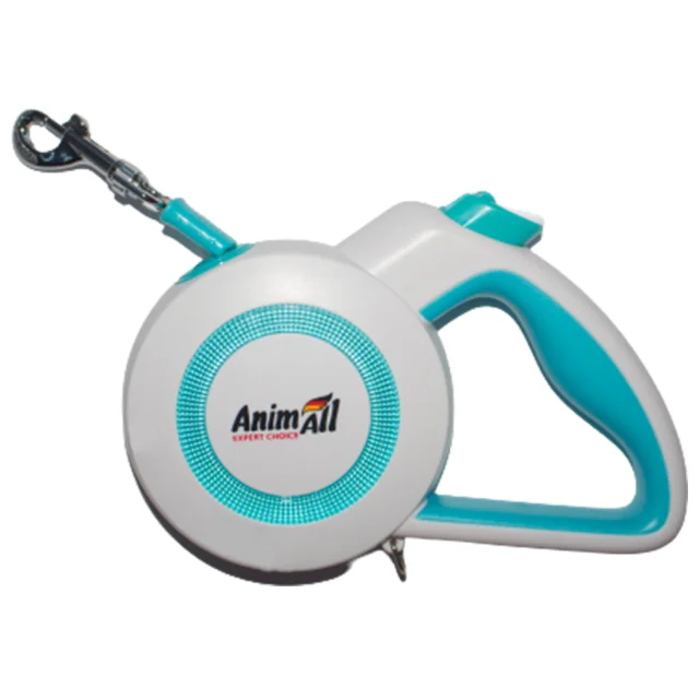 Поводок-рулетка AnimAll Reflector для собак весом до 15 кг, 3 м, голубо-белая