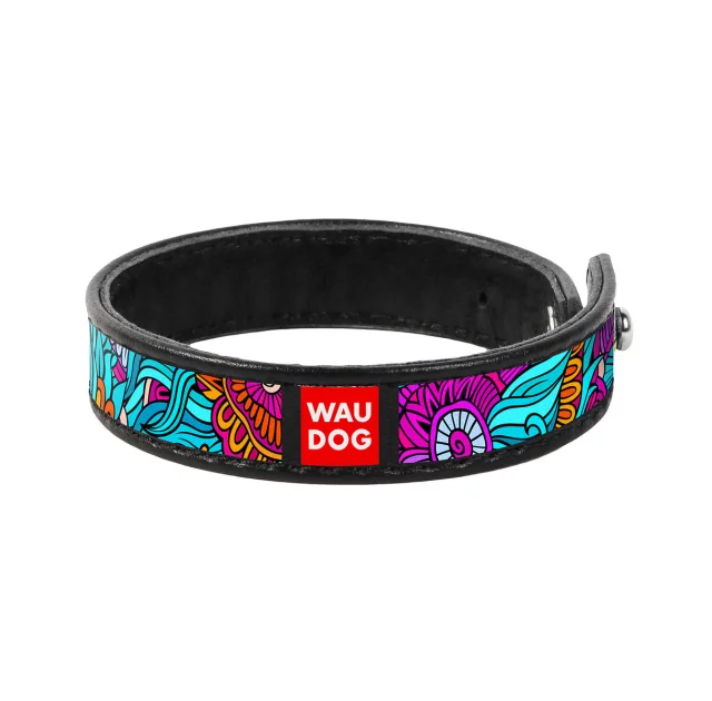 Браслет WAUDOG Design,  с рисунком "Лето", ширина 15 мм, длина 21-23 см, черный