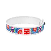 Браслет WAUDOG Design,  с рисунком "Цветы", ширина 15 мм, длина 21-23 см, белый