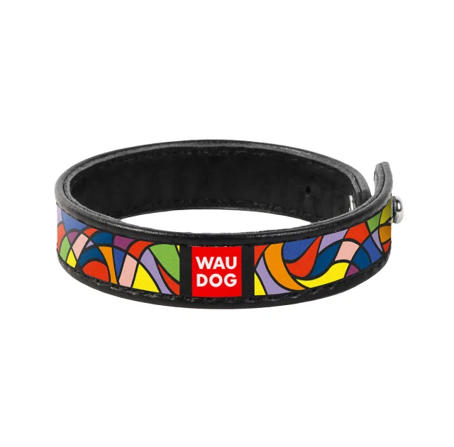 Браслет WAUDOG Design,  с рисунком "Витраж", ширина 15 мм, длина 18-20 см, черный