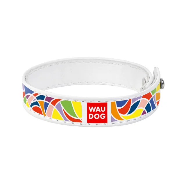 Браслет WAUDOG Design,  с рисунком "Витраж", ширина 15 мм, длина 21-23 см, белый