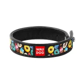 Браслет WAUDOG Design,  с рисунком "Пончики", ширина 15 мм, длина 18-20 см, черный