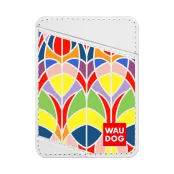 Визитница WAUDOG Design,  с рисунком "Витраж", ширина 70 мм, длина 95 мм, белый