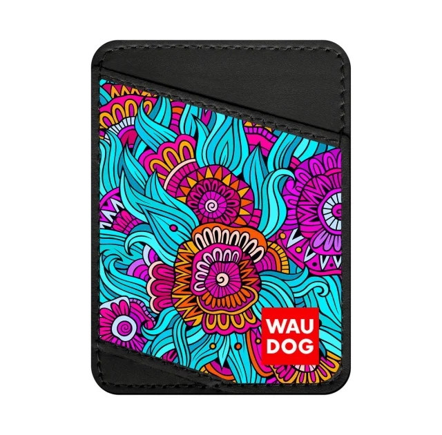 Визитница WAUDOG Design,  с рисунком "Лето", ширина 70 мм, длина 95 мм, черный