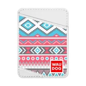 Визитница WAUDOG Design,  с рисунком "Этно", ширина 70 мм, длина 95 мм, белый