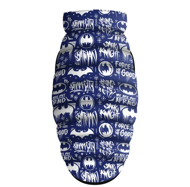 Курточка WAUDOG, для собак, с рисунком "Бэтмен",  размер M47, бело-голубой