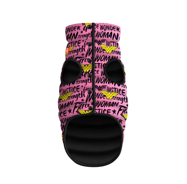 Курточка WAUDOG, для собак, с рисунком "Чудо-женщина",  размер XS30, розовый