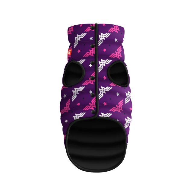 Курточка WAUDOG, для собак, с рисунком "Чудо-женщина",  размер M45, фиолетовый