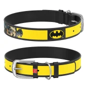 Ошейник WAUDOG Design с QR паспортом, рисунок "Бэтмен2" ширина 15 мм, длина 26-35 см, черный