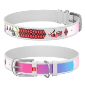 Ошейник WAUDOG Design с QR паспортом, рисунок "Харли Квинн" ширина 20 мм, длина 29-38 см, белый