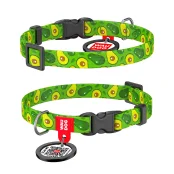 Ошейник WAUDOG Nylon с QR паспортом, рисунок "Авокадо" ширина 10 мм, длина 20-30 см