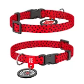 Ошейник WAUDOG Nylon с QR паспортом, рисунок "Арбуз" ширина 10 мм, длина 20-30 см