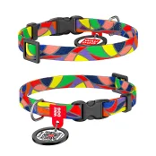 Ошейник WAUDOG Nylon с QR паспортом, рисунок "Витраж" ширина 10 мм, длина 20-30 см