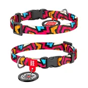 Ошейник WAUDOG Nylon с QR паспортом, рисунок "Граффити" ширина 10 мм, длина 20-30 см