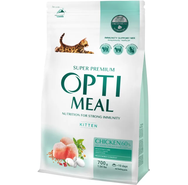 Сухой корм Optimeal для котят, с курицей, 700 г