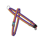 Шлея с ручкой Waudog Nylon для собак, с QR паспортом, рисунок Линия 1, размер S, 15 мм, 40-55/45-60 см