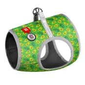 Шлея Waudog для собак, с рисунком Авокадо зеленый, размер XS2, 28-31 см, 20-22 см