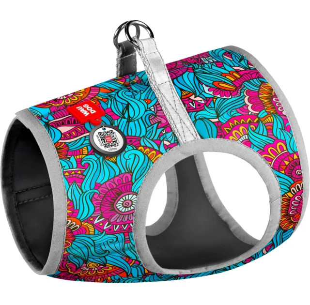 Шлея Waudog для собак, с рисунком Лето, разноцветный, размер S2, 46-50 см, 43-45 см