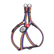 Шлея Waudog Nylon для собак, с рисунком Линия 1, разноцветный, 10 мм, 28-40 см