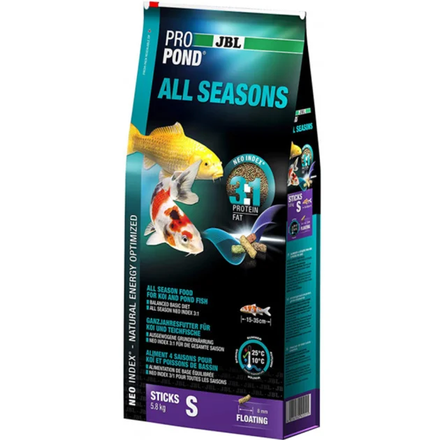 Всесезонный корм JBL ProPond All Seasons S для небольших прудовых рыб, 5.8 кг