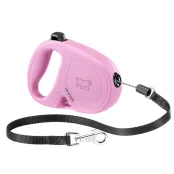 Рулетка-поводок Ferplast Flippy One Cord для собак, з шнуром, розмір S, рожевий, 14.7×3×10 см