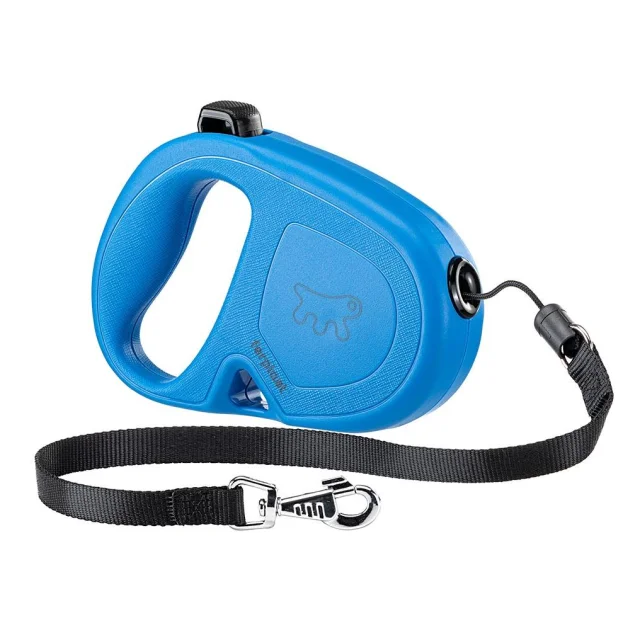 Рулетка-поводок Ferplast Flippy One Cord для собак, з шнуром, розмір M, блакитний, 16×3.4×11 см