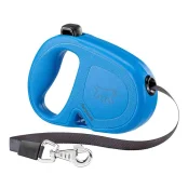 Рулетка-поводок Ferplast Flippy One Tape для собак, зі стрічкою, розмір M, блакитний, 16×3.4×11 см