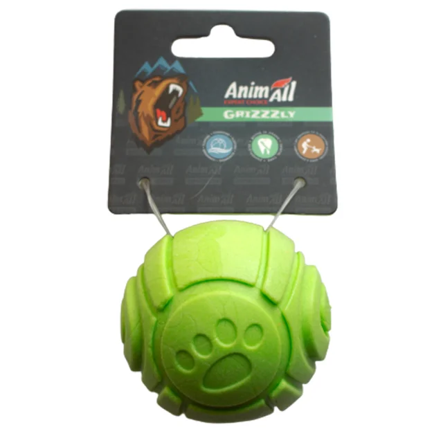 Игрушка AnimAll GrizZzly мячик с ароматом зеленого яблока, зеленый
