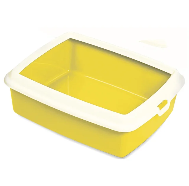 Туалет MPS Hydra Mini Yellow для котів, з рамкою, жовтий, 43×31×12 см