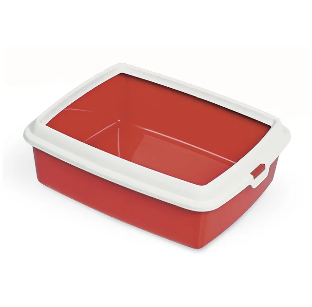 Туалет MPS Hydra Mini Red для котів, з рамкою, червоний, 43×31×12 см