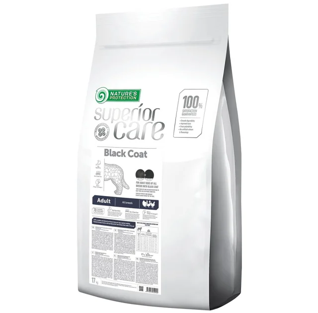 Сухий корм Nature's Protection Black Coat Adult для собак з чорним кольором вовни, з птахом, 17 кг
