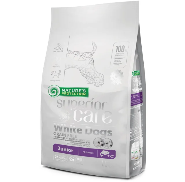 Сухий корм Nature's Protection White Grain Free Junior для цуценят, гіпоалергенний, 1.5 кг