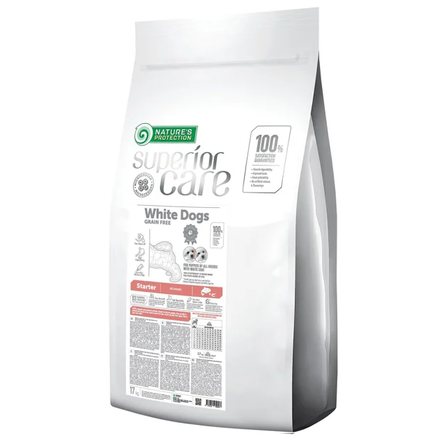 Сухий корм Nature's Protection White Grain Free Starter для цуценят, гіпоалергенний, 17 кг