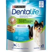 Лакомство Purina DentaLife Medium для поддержания здоровья полости рта собак средних пород, 115 г