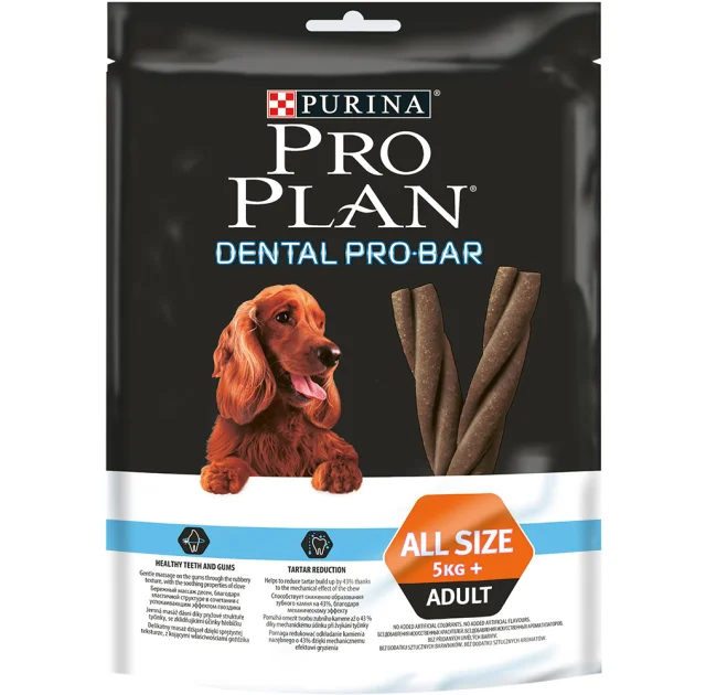 Лакомство Purina Pro Plan Dental Pro-Bar для поддержания здоровья полости рта собак, 150 г