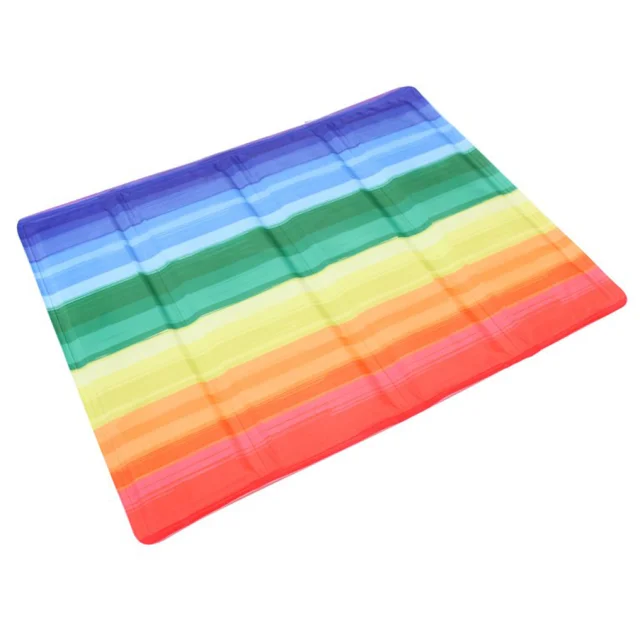 Охлаждающий коврик Croci Tappetino Refrigerante FreshMat для собак, принт радуга, 65×50 см