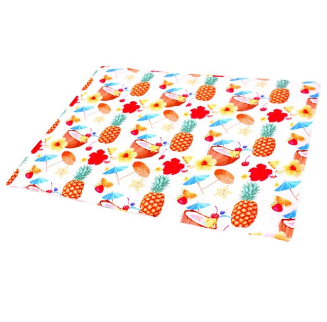 Охлаждающий коврик Croci Tappetino Refrigerante FreshMat для собак, принт коктейль, 65×50 см