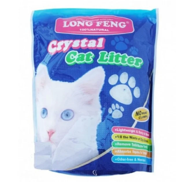Силикагелевый наполнитель Long Feng Кристалл, для кошек, 3.6 л