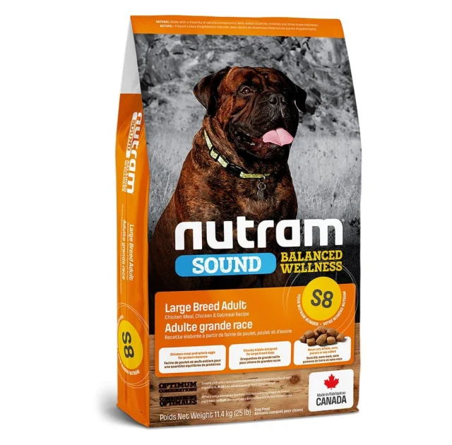 Сухой корм S8 Nutram Sound Balanced Wellness Large Breed для взрослых собак крупных пород, с курицей, 20 кг