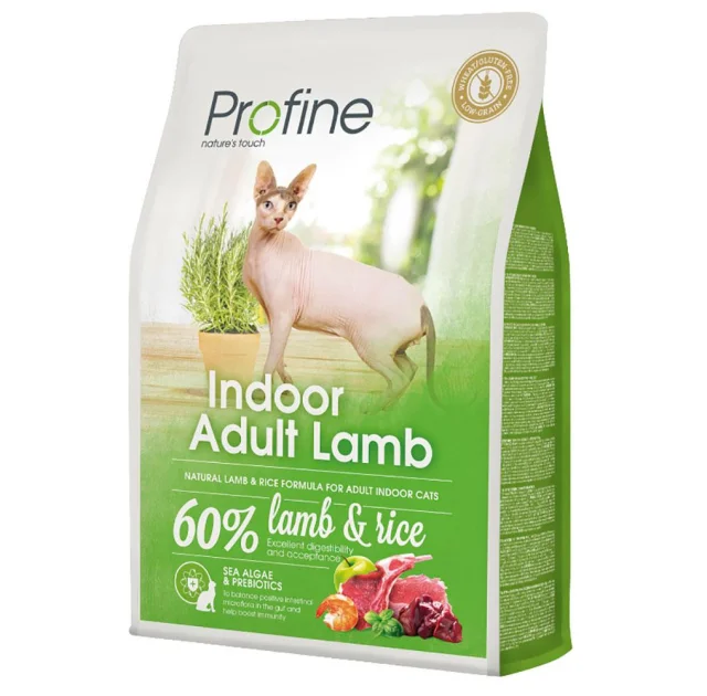 Сухий корм Profine Cat Indoor, для кішок живуть в приміщенні, з ягням і рисом, 300 г