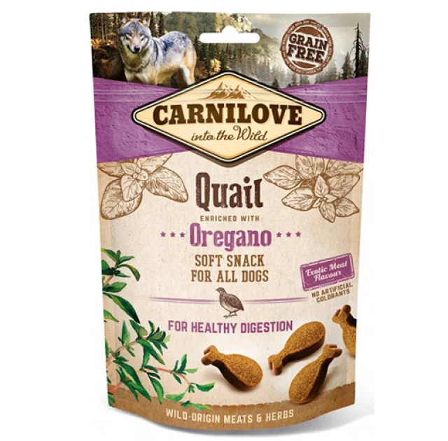 Ласощі Carnilove Dog Semi Moist, для собак, перепел, орегано, 200 г
