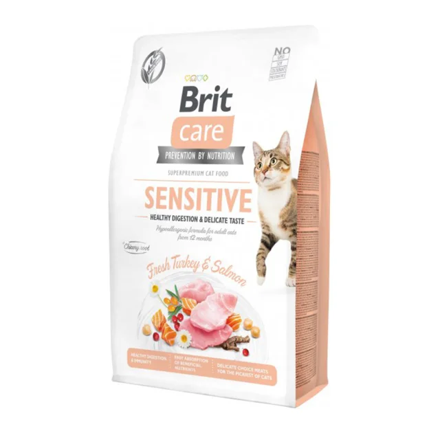 Сухий корм Brit Care Cat GF Sensitive Digestion & Delicate Taste, для вибагливих кішок, 2 кг